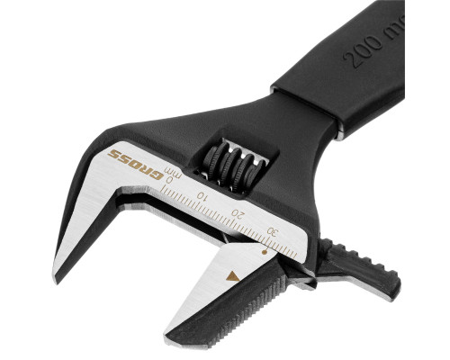 Ключ разводной, переставная губка, 200 мм, CRV GROSS 15572