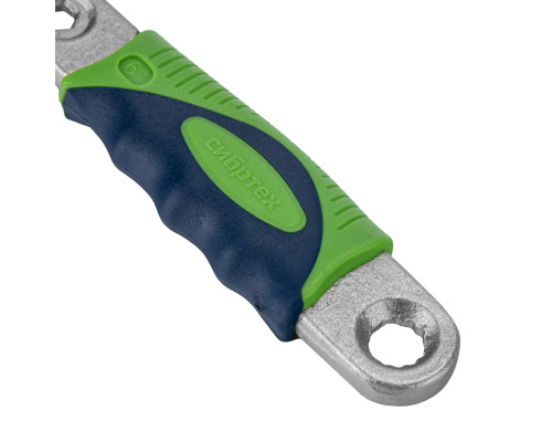 Ключ разводной 150 мм, переставная губка, 2-х комп. рукоятка Сибртех 15597