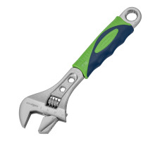 Ключ разводной, 200 мм, переставная губка, 2-х комп. рукоятка Сибртех 15598