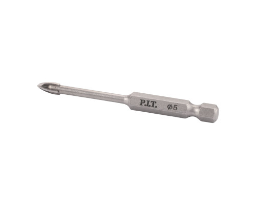 Сверло по стеклу и керамике P.I.T. Ø5x67 мм, 4 реж. кромки, хв. HEX 1/4"(6,35 мм) AMAS11-005P