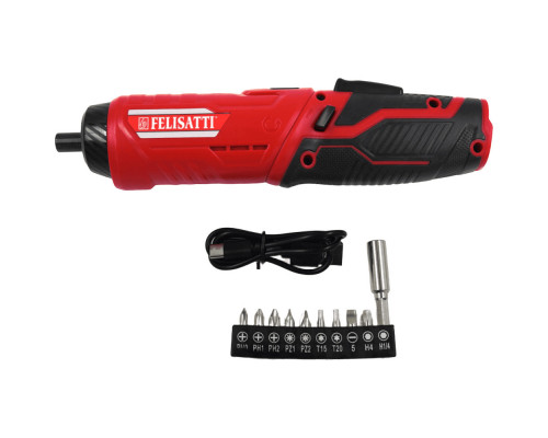 Аккумуляторная отвертка (кейс + оснастка 10 шт) FELISATTI FT1009