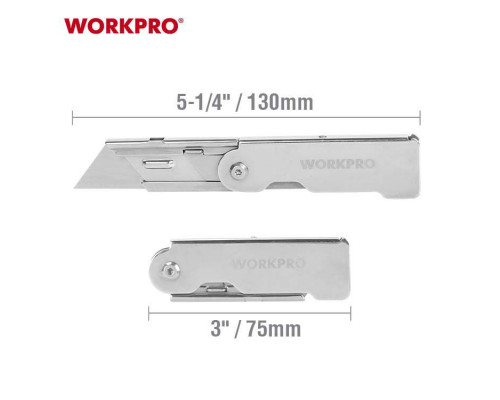 Нож складной металлический WORKPRO WP211001