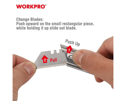 Нож складной металлический WORKPRO WP211001