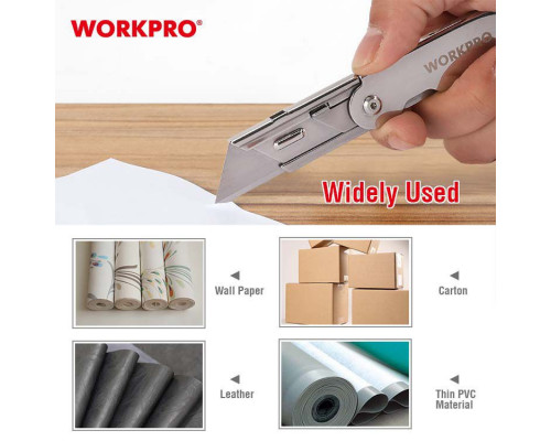 Нож складной металлический WORKPRO WP211001