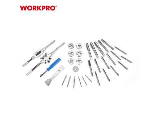 Набор метчиков и плашек WORKPRO 32 предмета М3-М12 WP309008