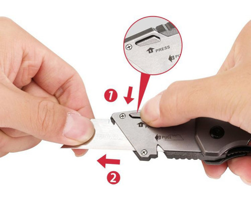 Нож складной WORKPRO 10 лезвий с деревянной рукояткой WP211027