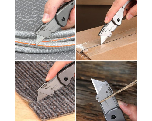 Нож складной WORKPRO 10 лезвий с деревянной рукояткой WP211027