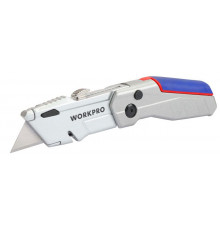 Нож складной металлический 4-х позиционный + 3 лезвия WORKPRO WP211011