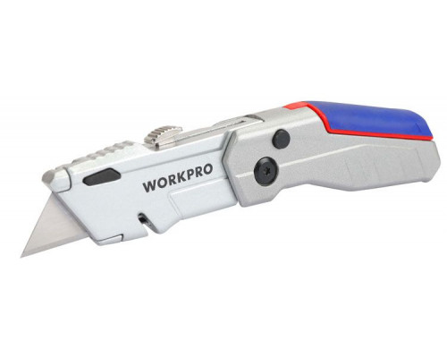 Нож складной металлический 4-х позиционный + 3 лезвия WORKPRO WP211011