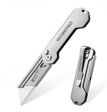 Нож складной мини из нержавеющей стали WORKPRO WP211016