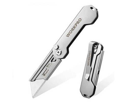 Нож складной мини из нержавеющей стали WORKPRO WP211016