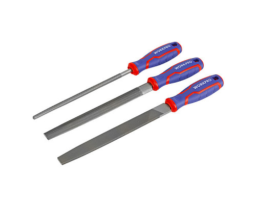 Набор напильников WORKPRO 200 мм, 3 шт. WP201702