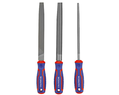 Набор напильников WORKPRO 200 мм, 3 шт. WP201702