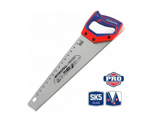 Ножовка по дереву WORKPRO 400 мм, SK5, 7TPI WP215005