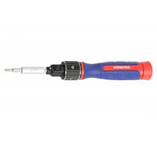 Прецизионная отвертка WORKPRO 9-В-1 с двойным приводом WP221070