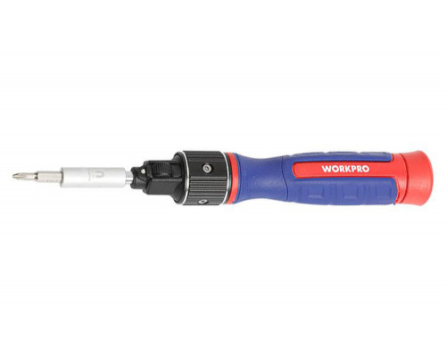 Прецизионная отвертка WORKPRO 9-В-1 с двойным приводом WP221070