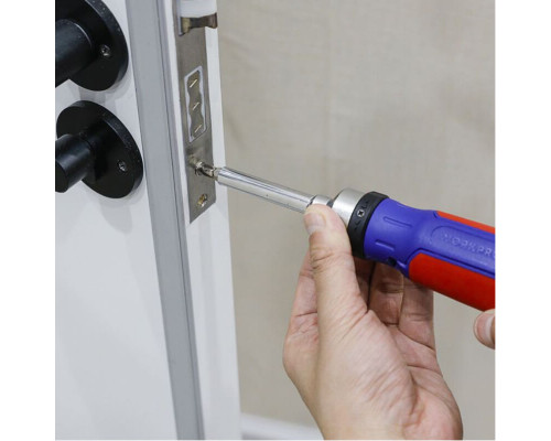 Отвертка под биты WORKPRO 14 в 1, храповый механизм WP200524