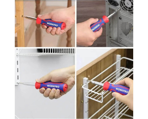 Отвертка под биты WORKPRO 15 в 1 WP221306