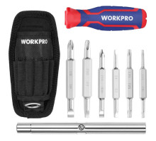 Отвертка под биты WORKPRO 15 в 1 WP221306