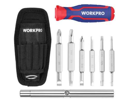 Отвертка под биты WORKPRO 15 в 1 WP221306