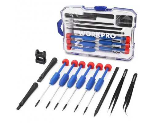 Набор инструментов WORKPRO для прецизионного ремонта в кейсе 12 пр WP200531