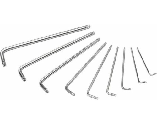 Набор Г-образных удлиненных ключей WORKPRO TORX с отверстием 9 шт WP222003
