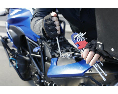 Набор Г-образных удлиненных ключей WORKPRO TORX с отверстием 9 шт WP222003