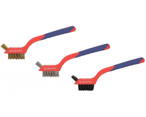 Набор корщеток WORKPRO нержавеющая сталь, медь, нейлон, 3 шт. WP253005