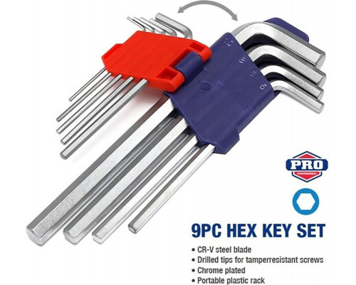 Набор шестигранных ключей WORKPRO 9 шт WP222004