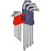 Набор Г-образных ключей WORKPRO 9 шт TORX с отверстием WP222002