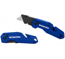 Складной нож быстросменный WORKPRO WP211008