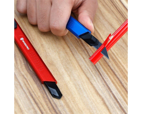 Нож для графических работ WORKPRO с отламывающимися лезвиями 30 град. 9мм WP212012