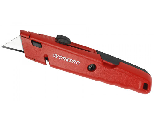 Нож строительный алюминиевый WORKPRO красный WP213009