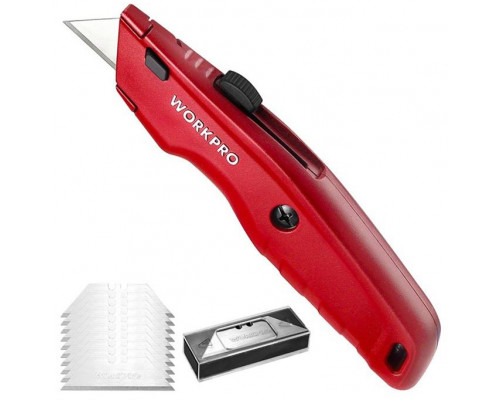 Выдвижной нож WORKPRO алюминиевый WP213017