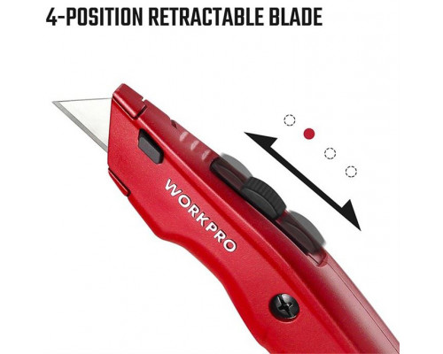 Выдвижной нож WORKPRO алюминиевый WP213017