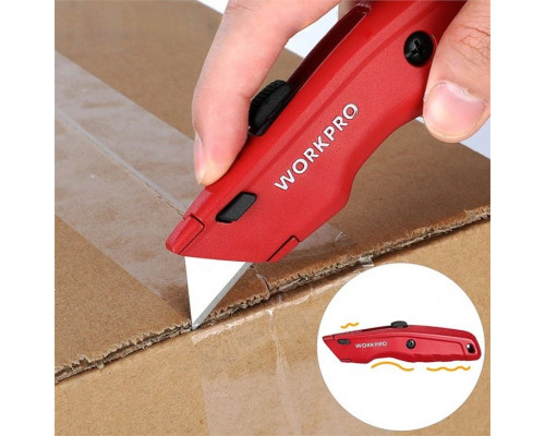 Выдвижной нож WORKPRO алюминиевый WP213017