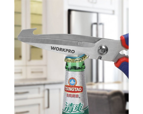 Многофункциональные кухонные ножницы WORKPRO 250 мм WP214006