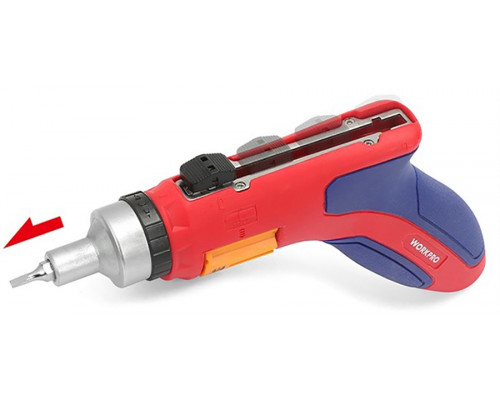 Отвертка с пистолетной рукояткой WORKPRO с автозагрузкой WP221048