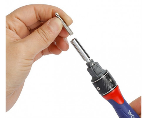 Набор отвертка с битами WORKPRO с трещоткой, 12 шт WP221051