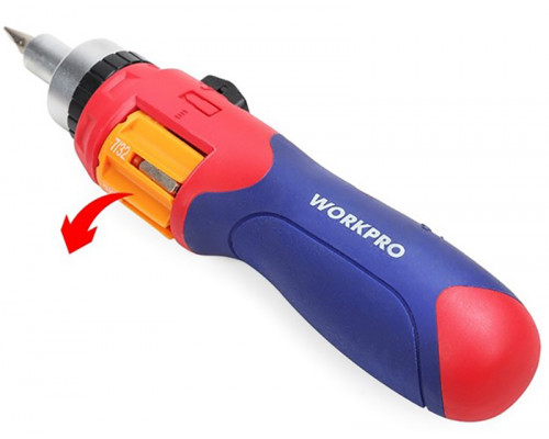 Отвертка с трещоткой WORKPRO 24 бит, с автозагрузкой WP221056