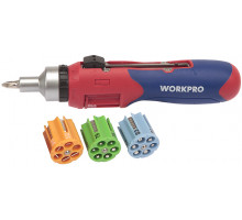 Отвертка с трещоткой WORKPRO 24 бит, с автозагрузкой WP221056