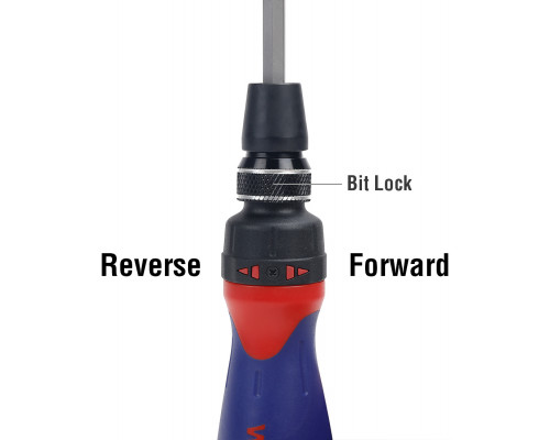 Набор отвертка с битами 10-В-1 WORKPRO с храповым механизмом WP221059