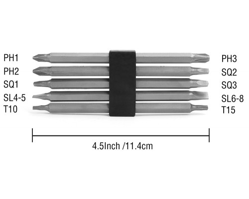 Набор отвертка с битами 10-В-1 WORKPRO с храповым механизмом WP221059