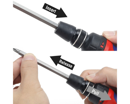 Набор отвертка с битами 10-В-1 WORKPRO с храповым механизмом WP221059