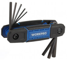 Набор шестигранных метрических ключей WORKPRO 8 шт. складной WP222028