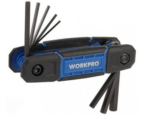 Набор шестигранных метрических ключей WORKPRO 8 шт. складной WP222028