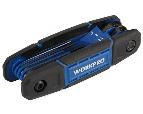 Набор шестигранных метрических ключей WORKPRO 8 шт. складной WP222028