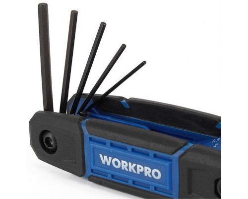 Набор шестигранных метрических ключей WORKPRO 8 шт. складной WP222028