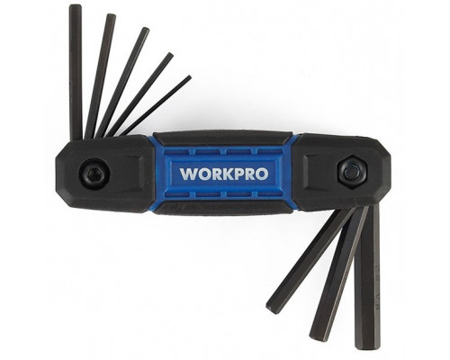 Набор шестигранных метрических ключей WORKPRO 8 шт. складной WP222028