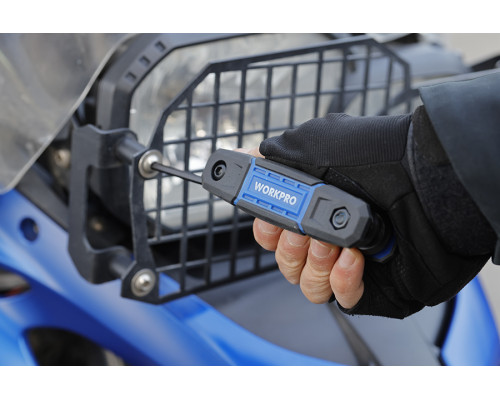 Набор шестигранных метрических ключей WORKPRO 8 шт. складной WP222028